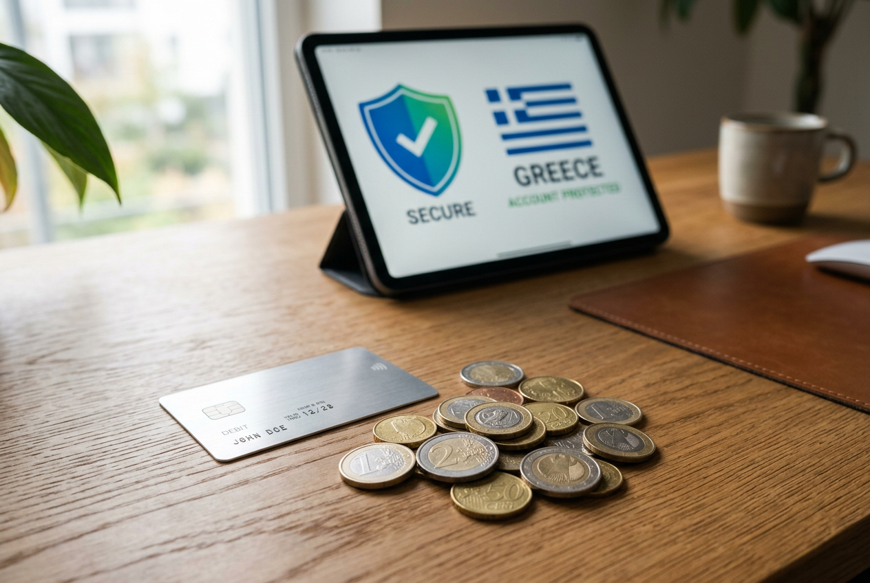 A composition of secure digital payment icons and euro coins.